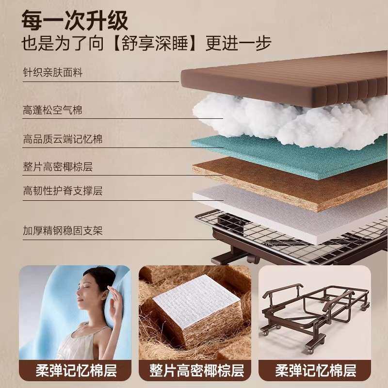 收纳折叠床办公室午休神器家用简易新型小户型单人床多功能陪护床