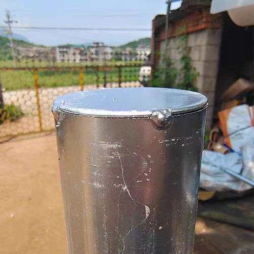标志牌立柱广角镜固定立杆圆管带底座镀锌钢管杆