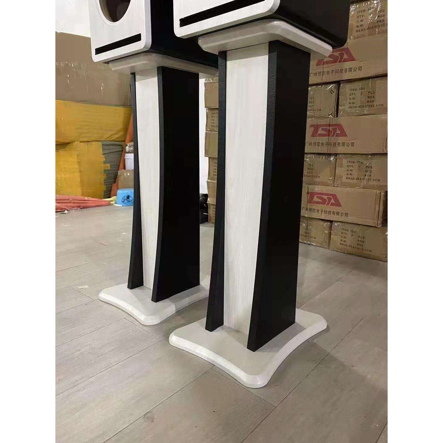 汽车6.5寸音响喇叭试音柜家用书架箱带脚三分频两分频试音箱