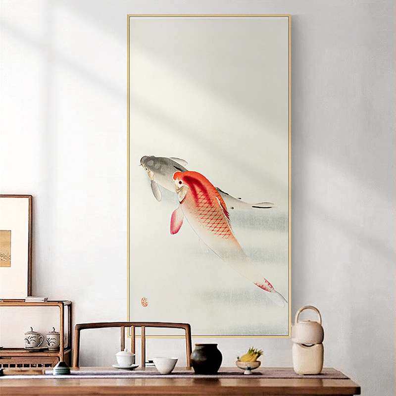 新中式玄关装饰画走廊过道中国风中堂挂画风水招财鲤鱼茶室壁画,玩具/童车/益智/积木/模型,遥控车升级件/零配件,淘宝优惠券,粉丝福利购,淘宝优惠卷