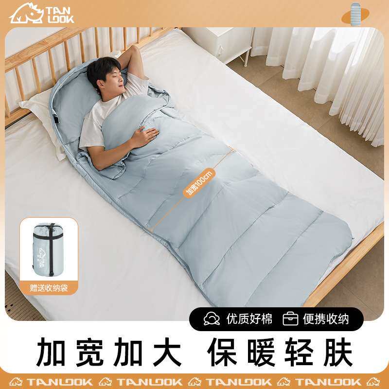 睡袋信封户外露营野营轻便四季成人加厚加宽保暖柔软 厂家直供