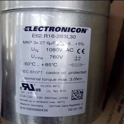 德国原装 E62.R16-283L30 3*27.6UF 760V ELECTRONICON 电容