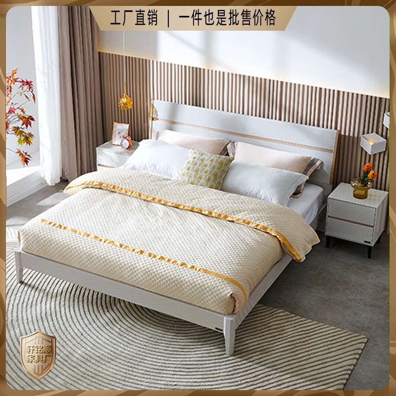 板式床主卧大床家具双人床.米.现代简约卧室家用床家具