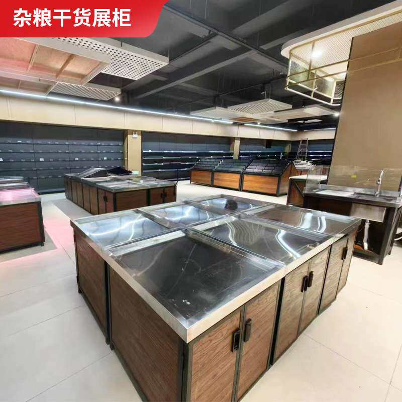 厂家直供永辉超市货架水果货架展示架钢木结合生鲜超市蔬菜架子