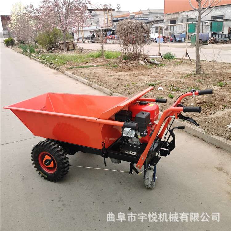 轻便手推式手推车 工程用翻斗车 便携式柴油工程车