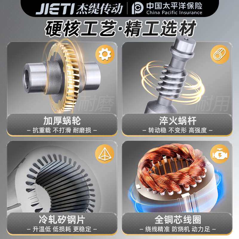 NMRV蜗轮蜗杆减速机带电机RV涡轮减速器电机一体380V齿轮箱变速器