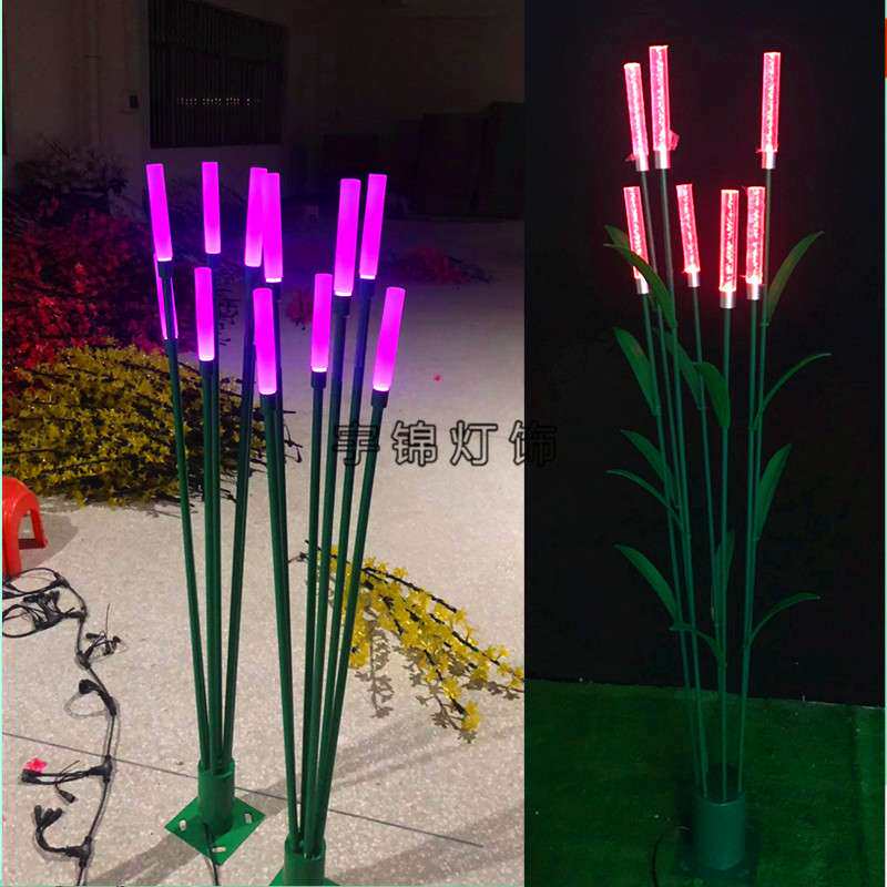 亚克力河边亮化景观水滴组合LED气泡芦苇灯户外防水工程装饰灯