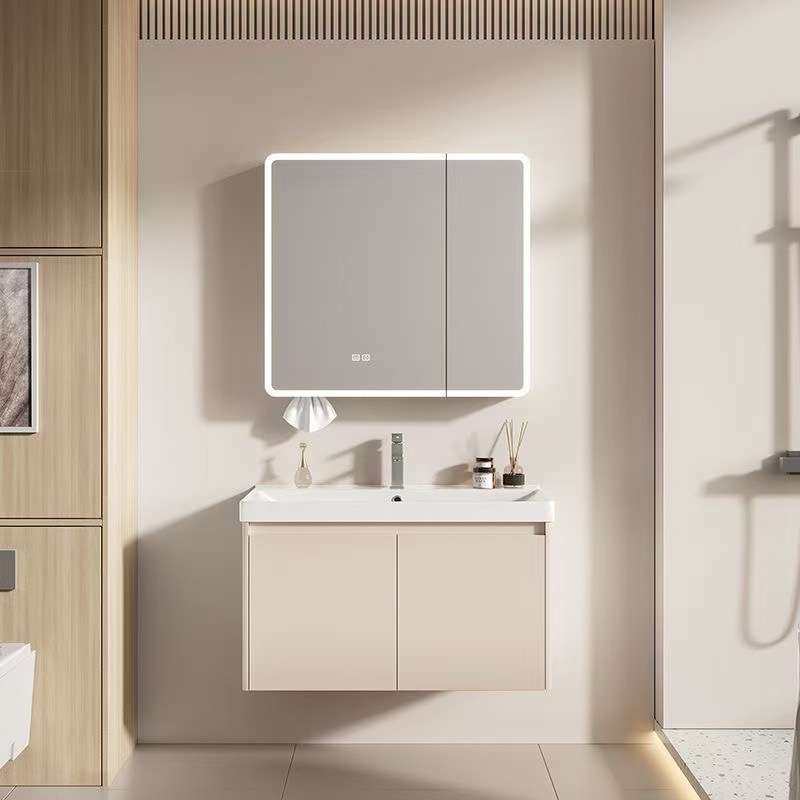 潮州加厚蜂窝铝圆弧浴室柜陶瓷一体盆组合加深洗手台洗脸洗漱盆柜