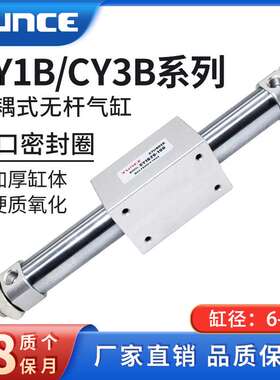 磁耦无杆气缸CY3B/6/15/20/25/32/40/50/63-100-200-500X1000