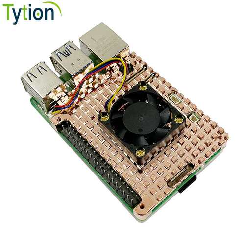 树莓派5纯铜散热器4线PWM调速散热风扇冷却送导热垫Active Cooler