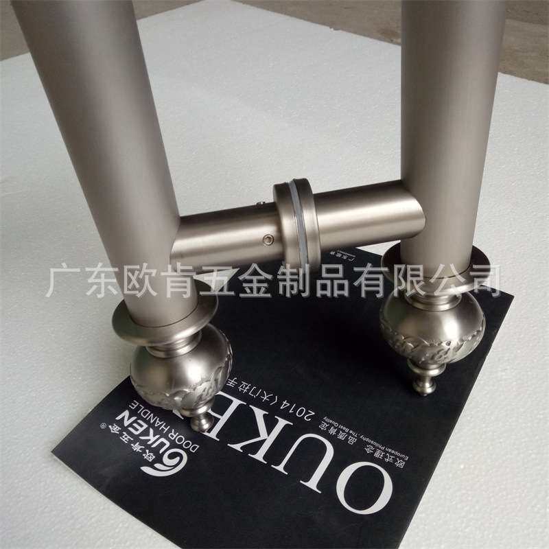 欧肯五金304#不锈钢门把手推拉玻璃中式酒店防指纹大门拉手玻璃门