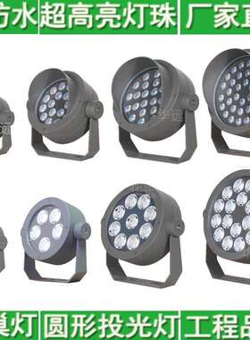 LED投光灯户外防水公园照树灯圆形射树灯36W48W72W户外防水投射灯
