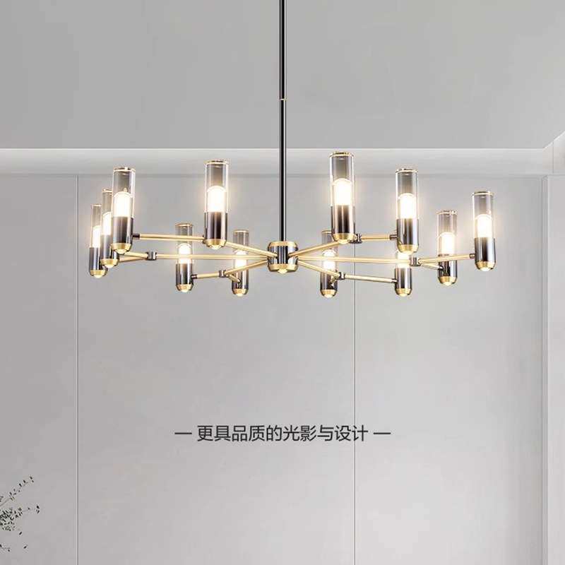 现代简约客厅灯LED北欧设计师款智能艺术吊灯极简轻奢客厅吊灯
