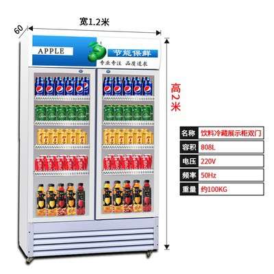 冷藏展示柜立式冰柜保鲜饮料单门双门冷饮三门商用啤酒超市冰箱