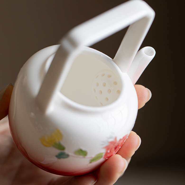 弥言手绘石榴茶壶创意渐变手工陶瓷泡茶壶单壶带过滤单壶小号茶壶