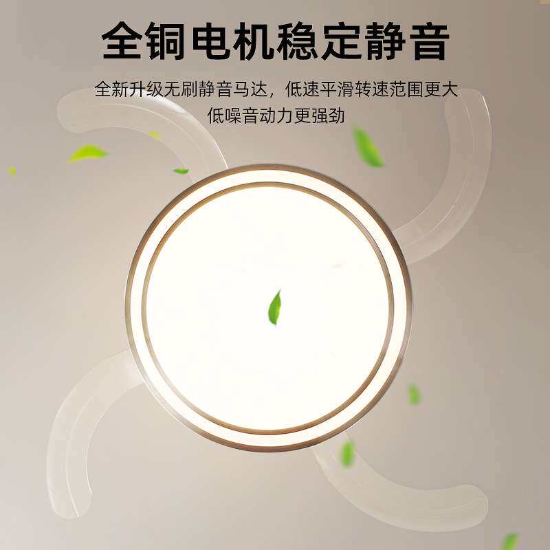 【严选】现代简约2025新款风扇灯隐形大风力静音风扇一体现代灯