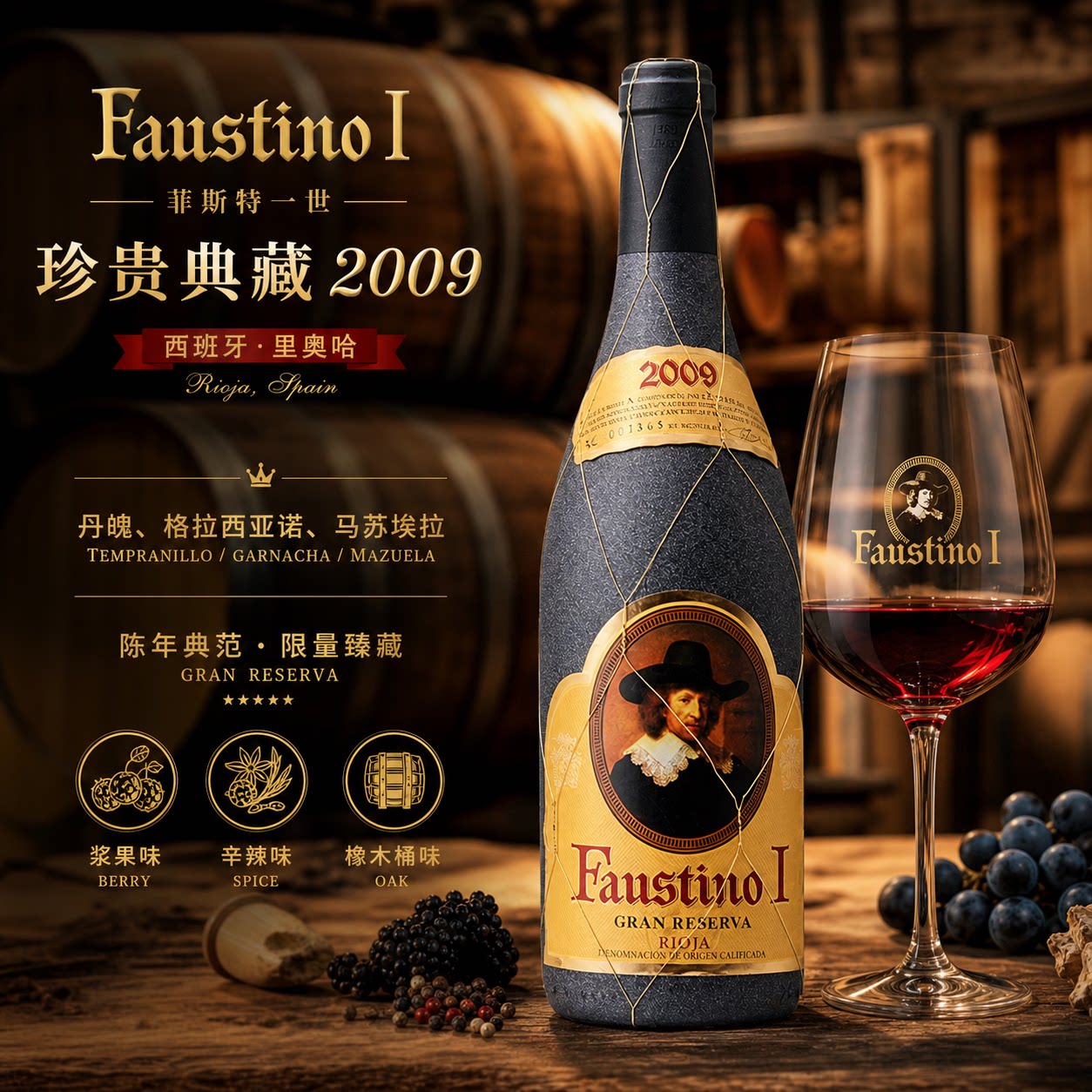 菲斯特一世珍贵典藏干红葡萄酒