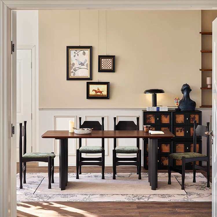 法式复古实木餐桌长桌会议桌小户型家用饭桌设计师长方形一桌四椅,鲜花速递/花卉仿真/绿植园艺,割草机/草坪机,淘宝优惠券,粉丝福利购,淘宝优惠卷