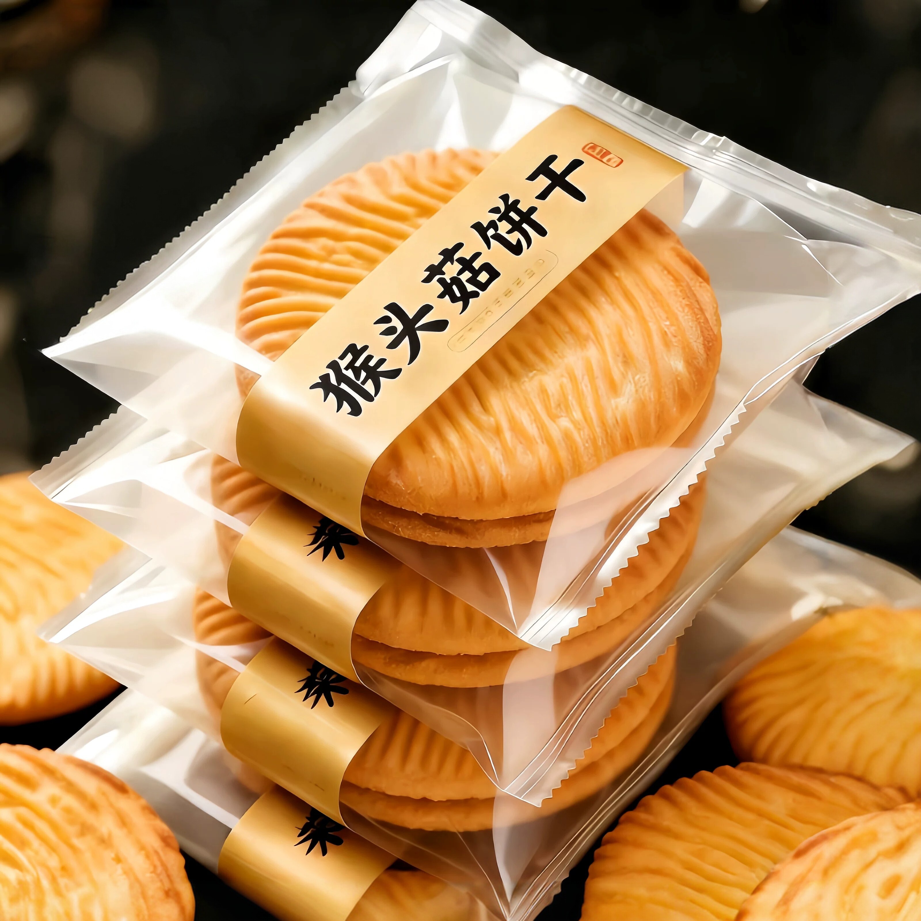 央妈推荐!猴头菇饼0蔗糖孕妇糖人可吃养胃零食包装中秋年货礼盒