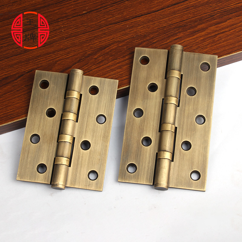 加厚全纯铜4寸静音实木门通用铜合页 H轴承平开木门房门大门活页