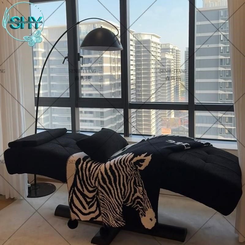 美容床美容院专用Spa按摩床S形美D睫床纹绣床面部床高度头部可调