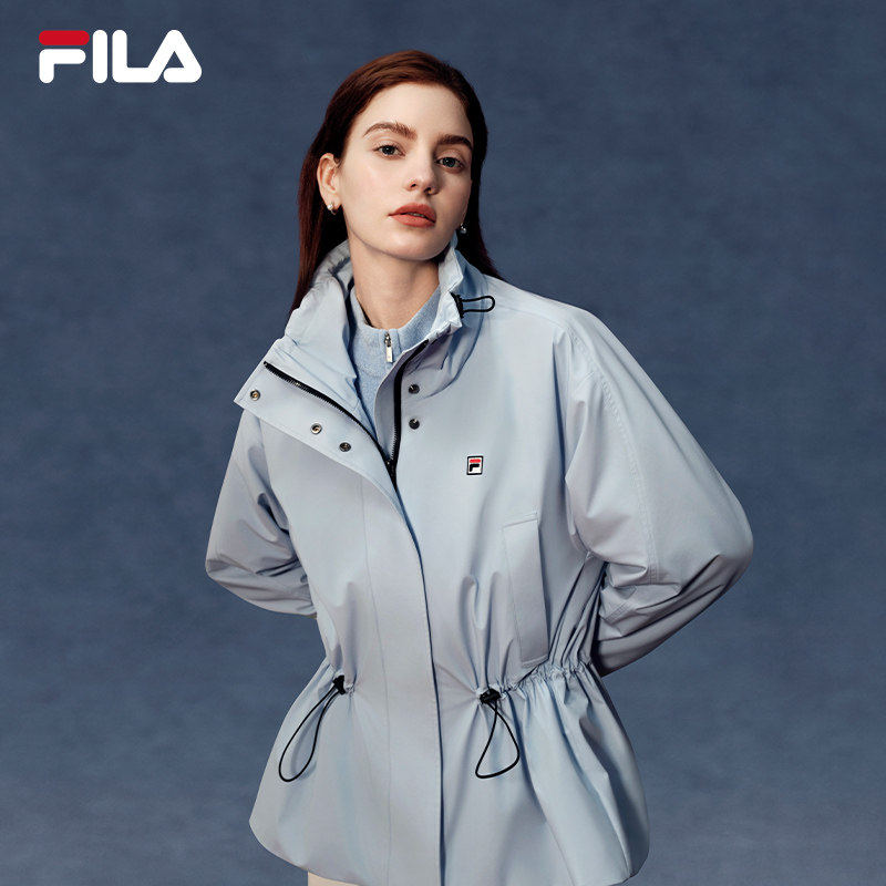 FILA 斐乐官方女士棉服2026春新款时尚休闲宽松收腰保暖立领外套