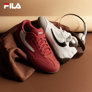 海珀鞋|女鞋FILA 斐乐德训鞋红色新年款薄底鞋2026春季鞋子男鞋