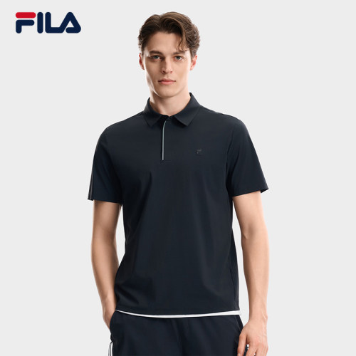FILA斐乐男子针织短袖POLO衫