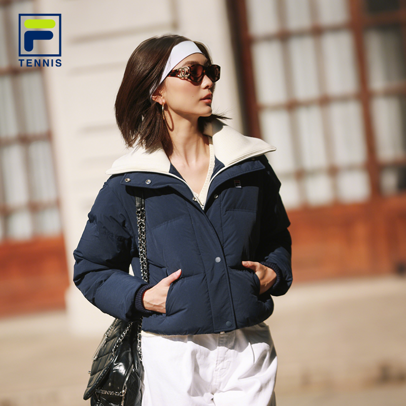 FILA 斐乐网球系列女士羽绒服2025冬新款运动假两件宽松保暖外套,运动服/休闲服装,运动羽绒服,淘宝优惠券,粉丝福利购,淘宝优惠卷