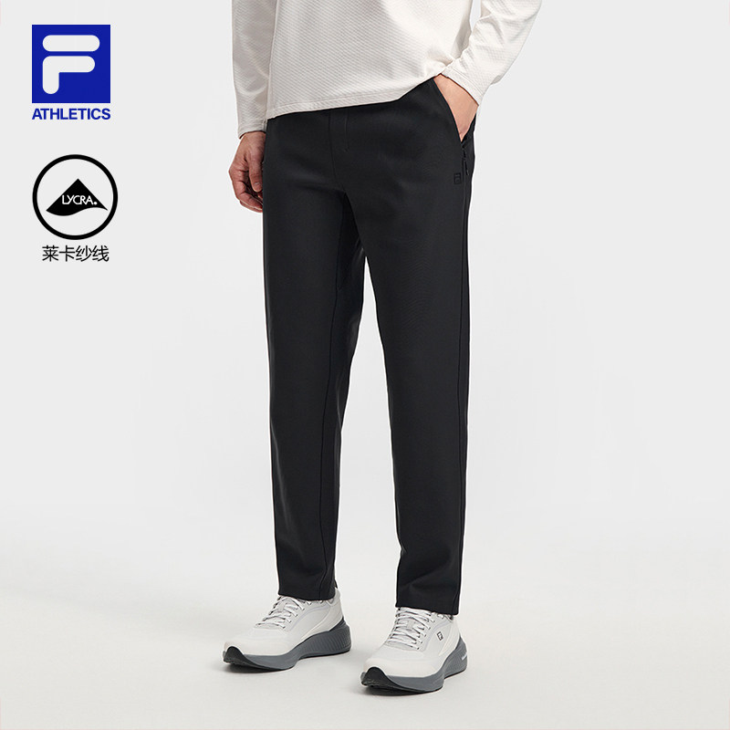 FILA 斐乐官方男士针织长裤2026春季新款跑步健身运动基础直筒裤