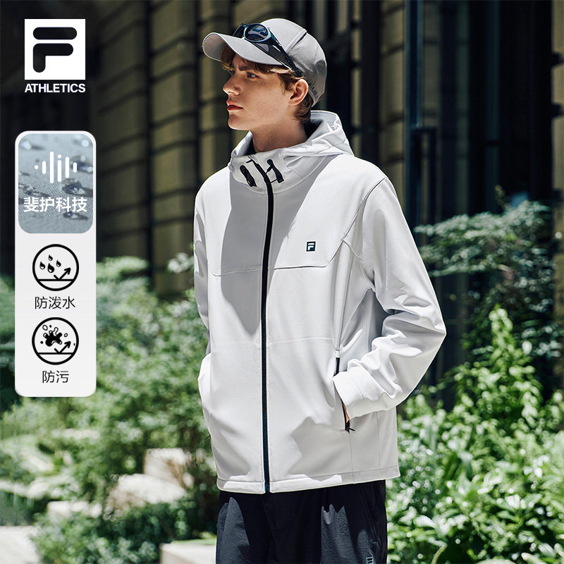 FILA 斐乐官方男梭织上衣25冬新健身运动跑步防泼水加绒连帽外套,运动服/休闲服装,运动茄克/外套,淘宝优惠券,粉丝福利购,淘宝优惠卷