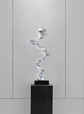 现代酒店软装样板房透明石头雕塑摆件室内大堂空间艺术品厂家订购