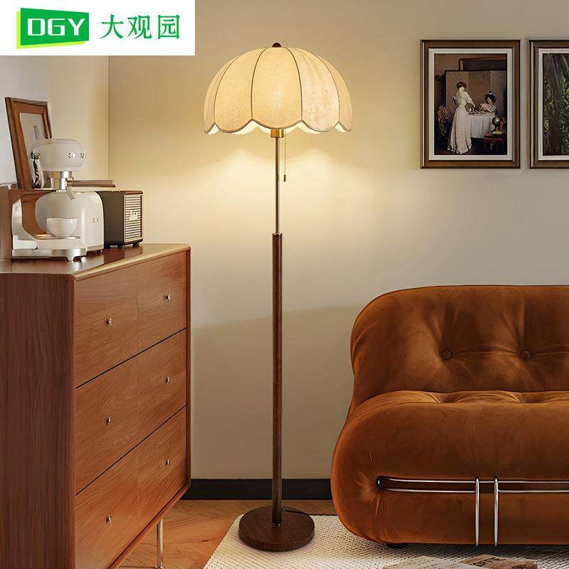 中古风落地灯复古客厅沙发装饰氛围灯极简护眼卧室床头装饰灯138