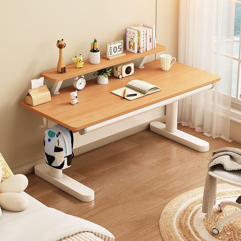 椅实木儿童学习桌中小学生榉木书桌电脑桌书桌可升降书桌家用书桌