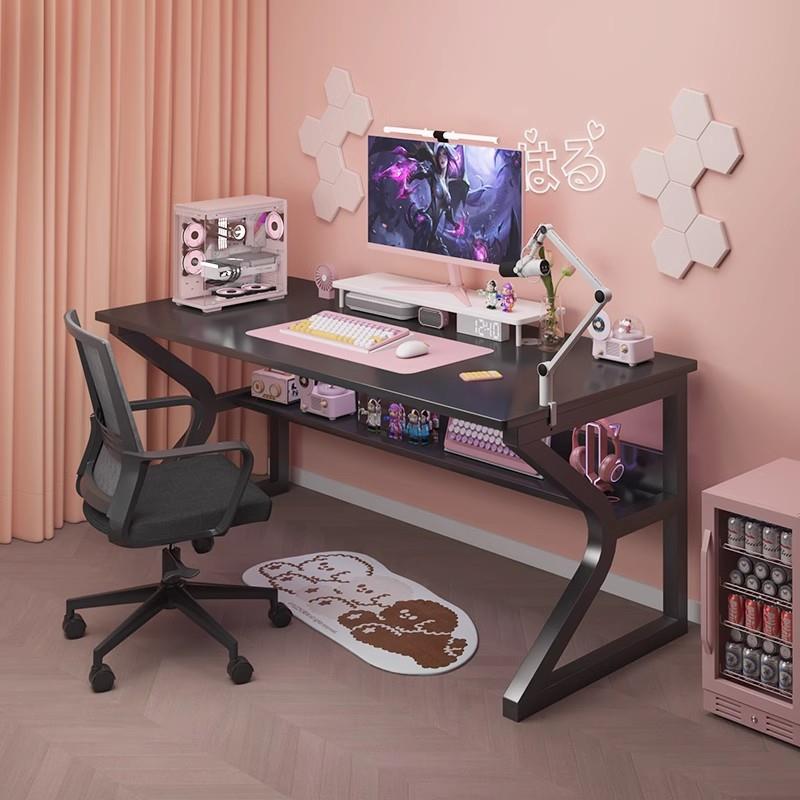 白色电脑桌台式家用女生卧室书桌简约办公桌工作台桌子简易电竞桌