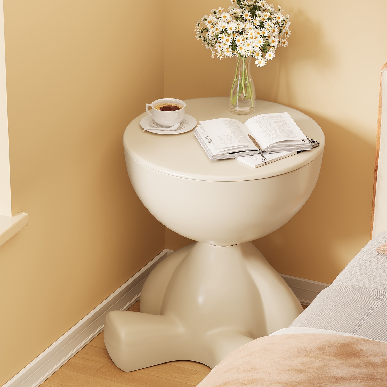 创意床头柜家用沙发边几置物架卧室阳台J可移动迷你桌子小户型茶