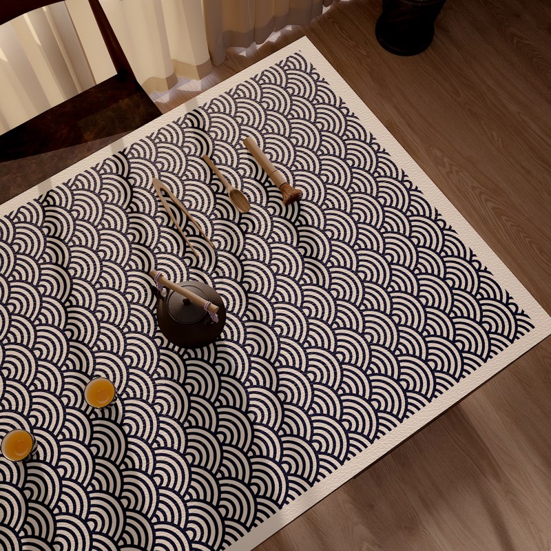 【墨兰系列】和风日式桌垫茶桌垫覆古G茶席茶台茶几垫桌布防水皮