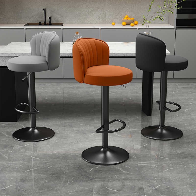 吧台椅家用高脚椅升降椅子t现代简约凳子前台收银台吧椅靠背高吧