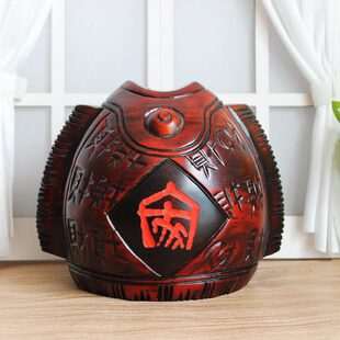 摆件家居饰品存钱罐桌面可存可取木质新中式家用客厅储蓄罐中式