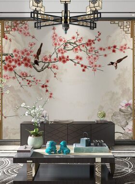 D3d墙纸现代简约墙布d壁布壁画新中式5电视背景墙8影视墙壁纸立体