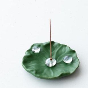 一笑间|小池香插线香插香座露珠水滴禅意陶瓷