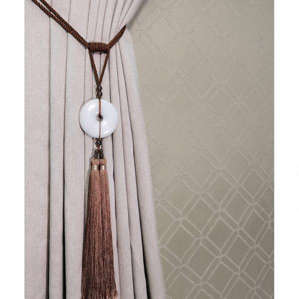 可订制手工长穗中式白玉平安扣流苏窗帘绑带挂球吊带家居窗帘装饰,居家布艺,窗帘绑带,淘宝优惠券,粉丝福利购,淘宝优惠卷