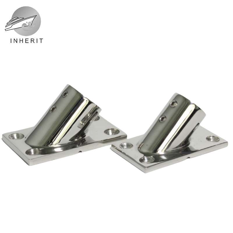 45度方管座 不锈钢316耐腐蚀不生锈 厂家货源船用22/25mm方底管座