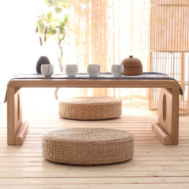 实木飘窗小d茶几小桌子禅意日式地桌矮桌茶桌琴桌胡桃色110*55*30