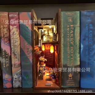 Japan Old Town Book Nook Bookshelf Insert Bookshelf Alley