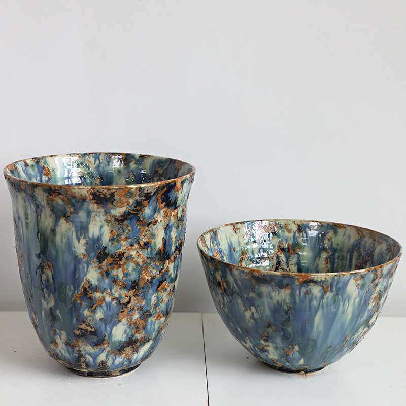 中古芬顿油画风陶瓷花瓶复古斗笠碗大口花盆花器绿植客厅玄关装饰,玩具/童车/益智/积木/模型,遥控车升级件/零配件,淘宝优惠券,粉丝福利购,淘宝优惠卷