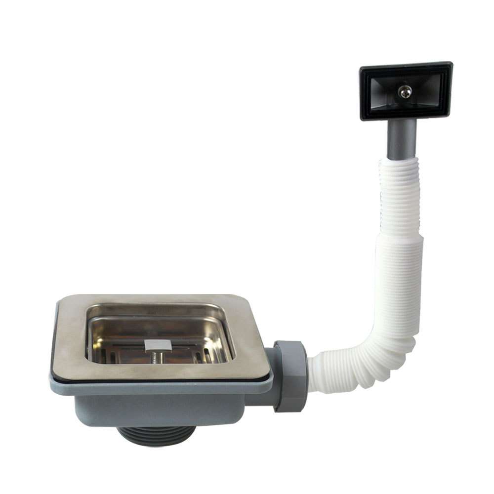 天力厨房水槽方型下水器 洗碗池四方形落水 洗菜池方形配件XK240