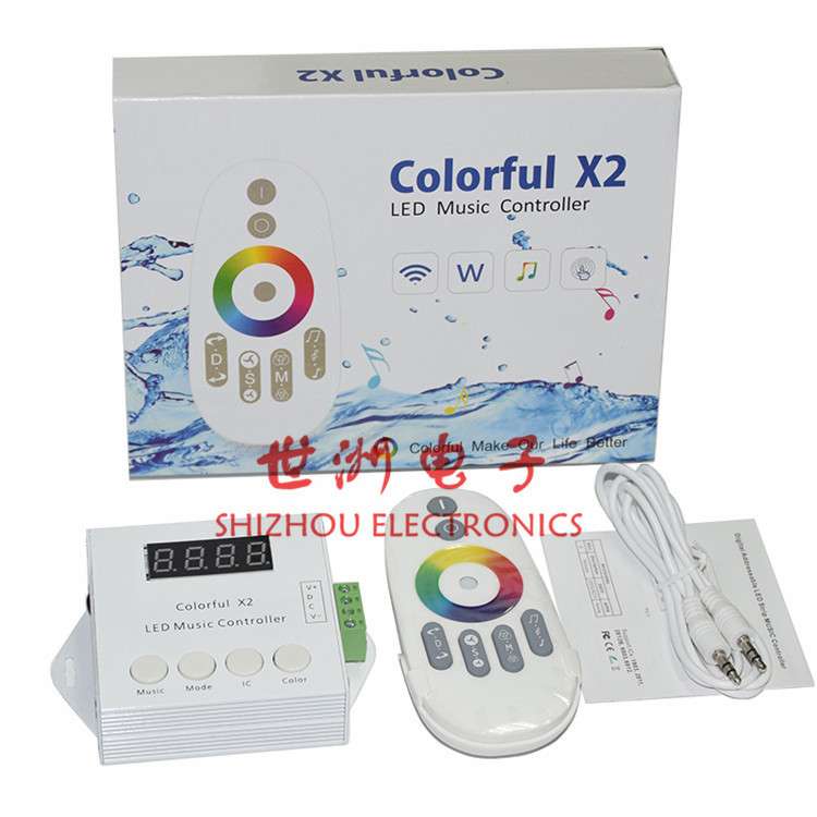 colorful X2幻彩音乐控制器全彩灯带半触摸1903 2811控制器5~24V