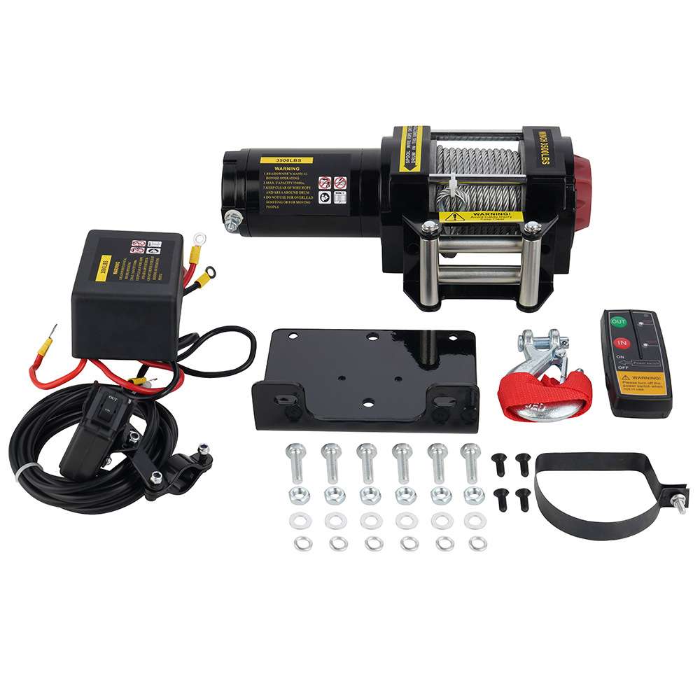 电动绞盘12v24v绞盘越野车自救钢丝绳牵引器拖车车载电动绞盘