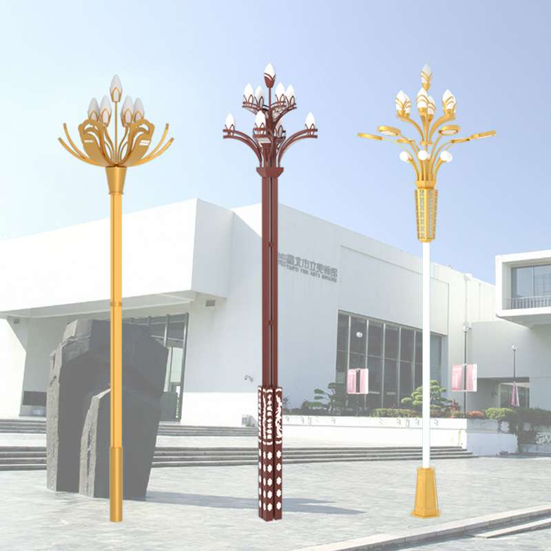 led玉兰中华灯 广场公园景观路灯高杆灯市政工程道路照明路灯杆